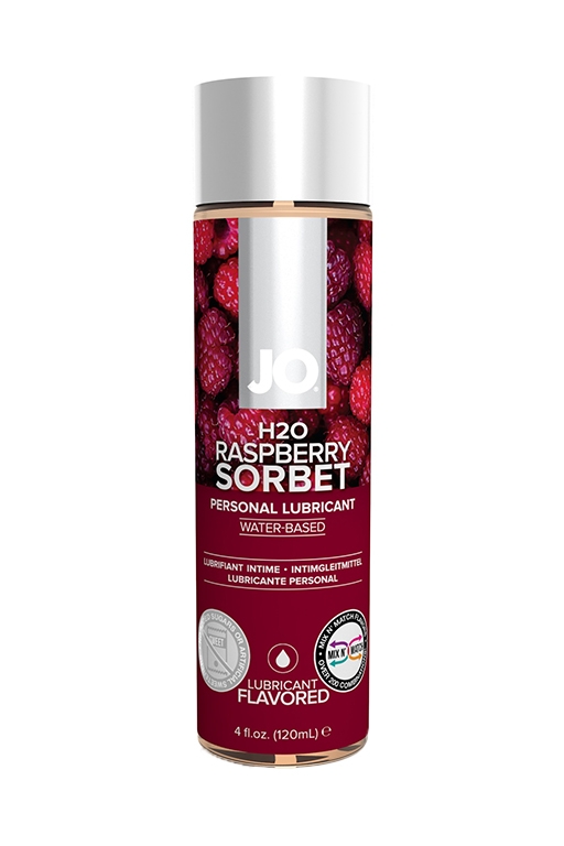 Гель на водной основе "JO Raspberry" с ароматом и вкусом малины, 120ml 