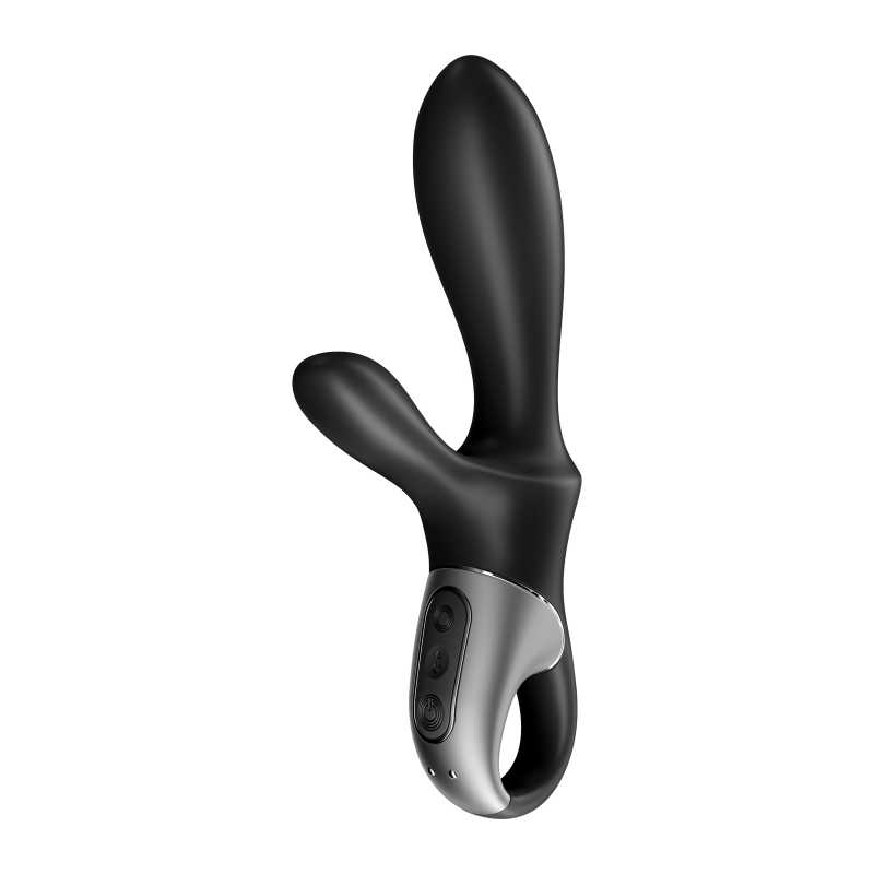 Массажер простаты с вибрацией и подогревом "Satisfyer Heat Climax +" + приложение, черный 