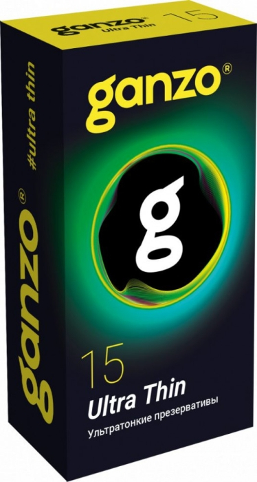 Презервативы "Ganzo Ultra Thin" ультратонкие, 15шт 